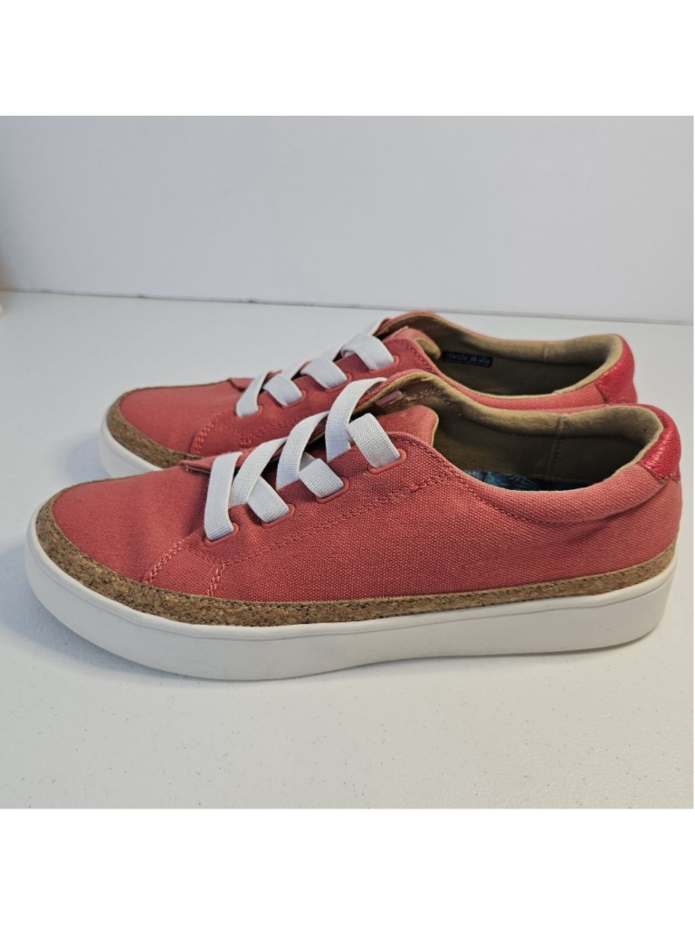 Revitalign Hermosa Red Canvas Slip On Sneakers Size 7.5 Orthotic Comfort Support - Picture 4 of 12
